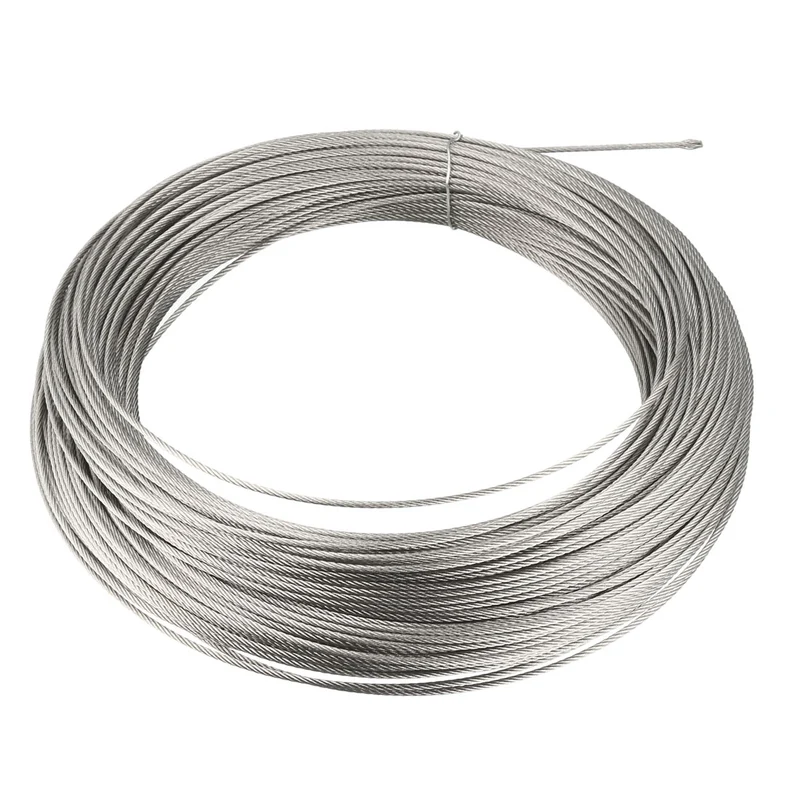 Uxcell Stainless Steel Wire Rope Cable 304 Grade for Hoist Lifting Grinder Pulley Wheel