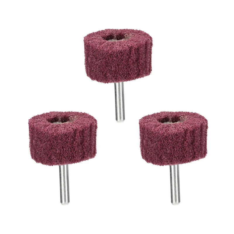 Uxcell Abrasive Wheels Buffing Polishing Wheels with 6mm Shank 3pcs