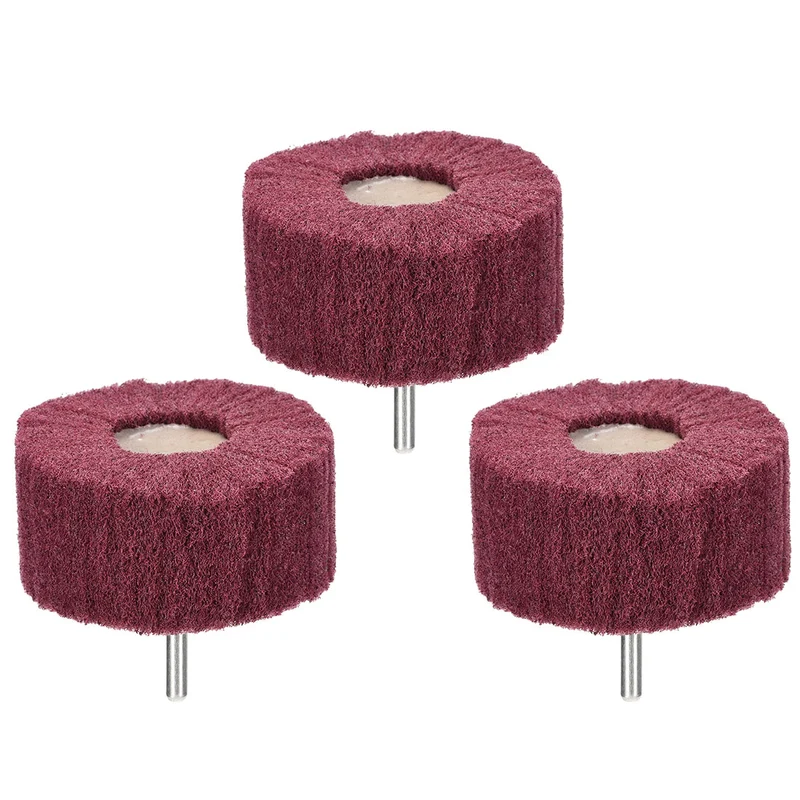 Uxcell Abrasive Wheels Buffing Polishing Wheels with 6mm Shank 3pcs