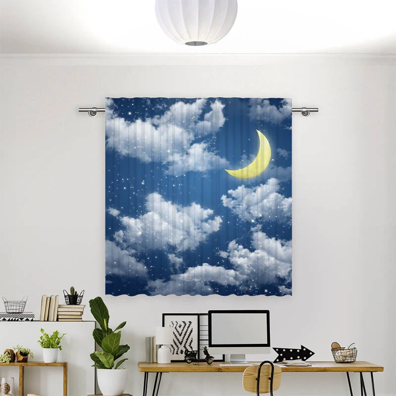 Vorhang Motiv "Halbmond Himmel Nacht"