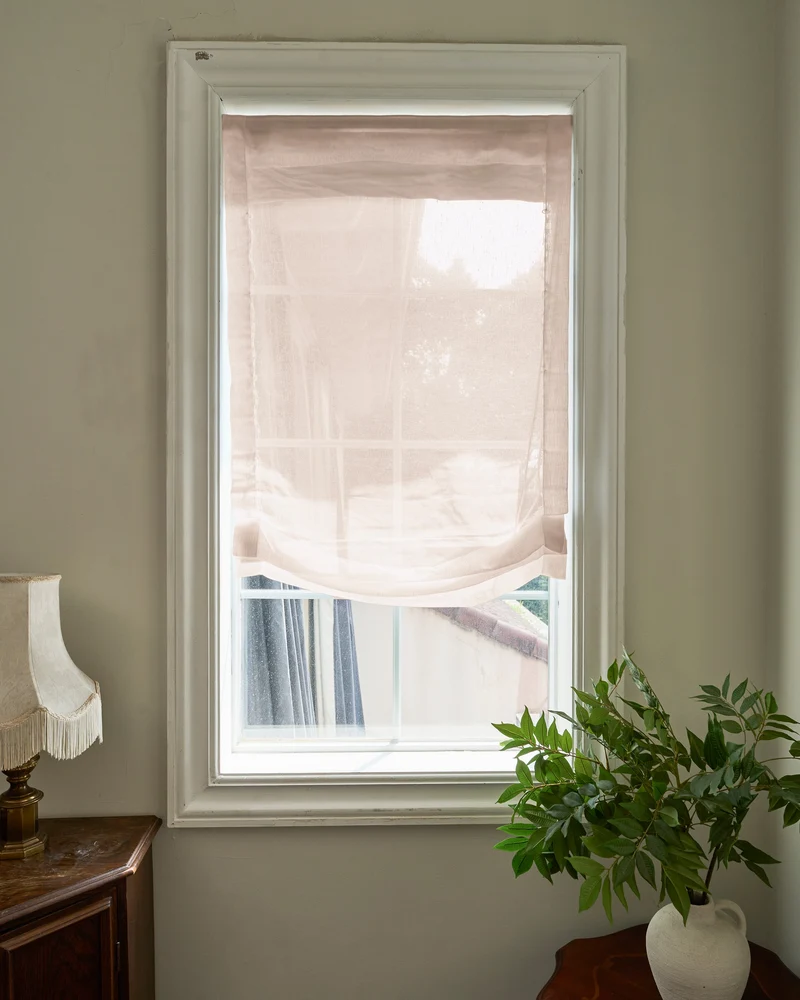 Yarn Sheer Relaxed Custom Roman Shade