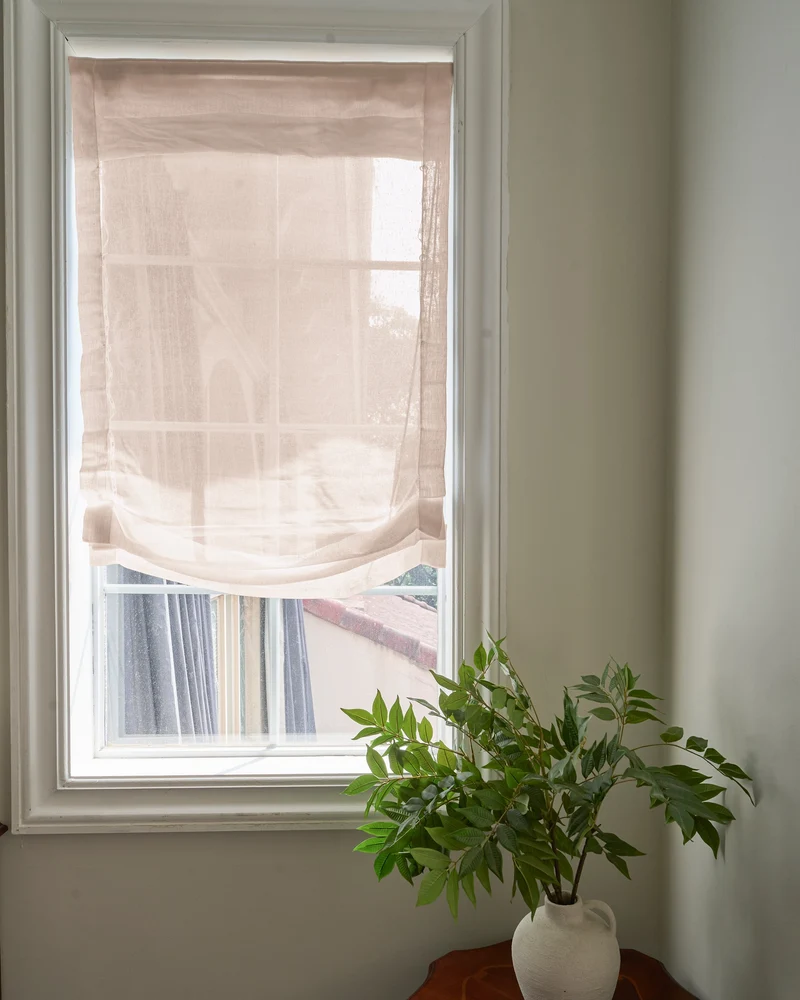Yarn Sheer Relaxed Custom Roman Shade