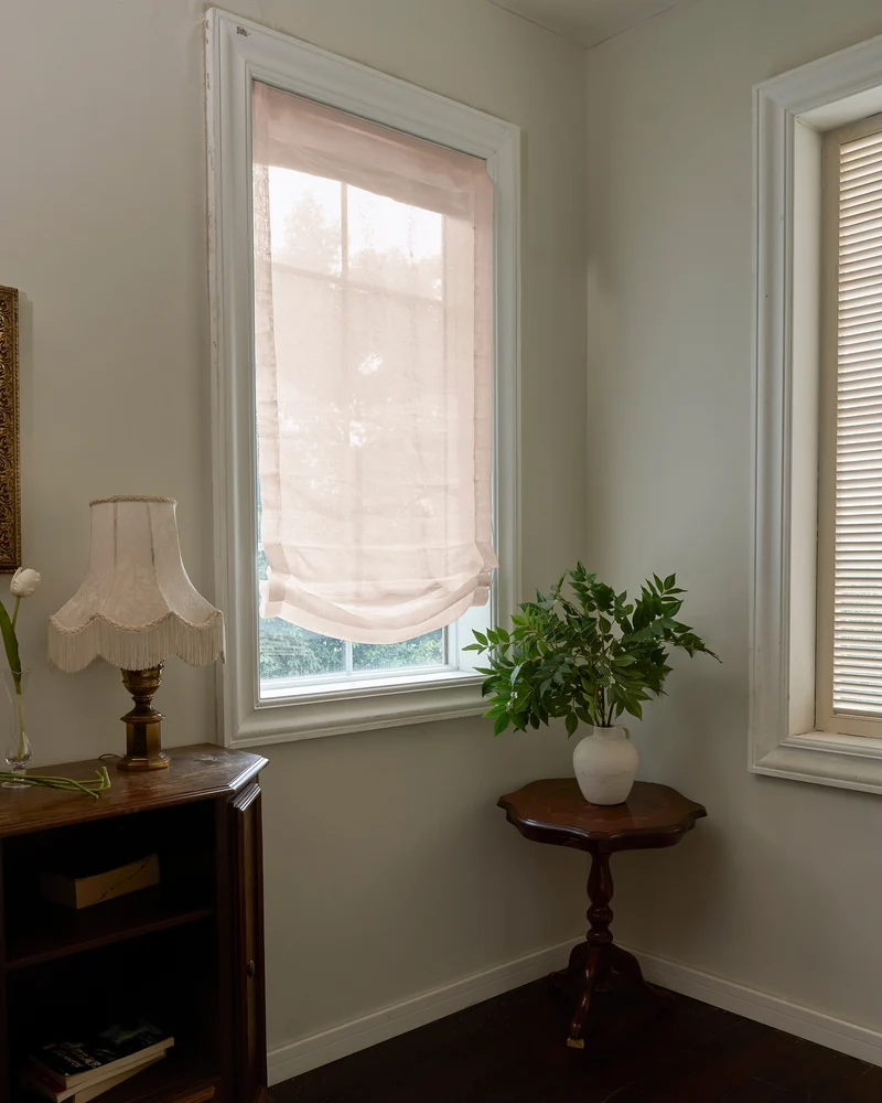 Yarn Sheer Relaxed Custom Roman Shade