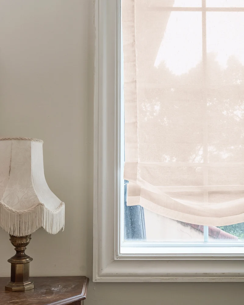 Yarn Sheer Relaxed Custom Roman Shade