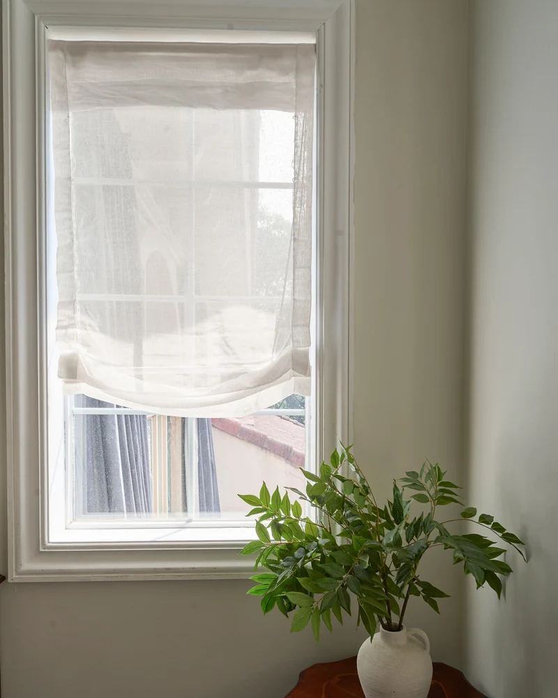 Yarn Sheer Relaxed Custom Roman Shade