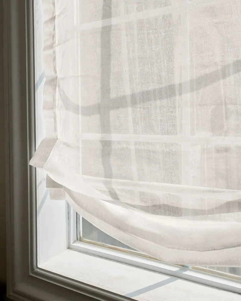 Yarn Sheer Relaxed Custom Roman Shade