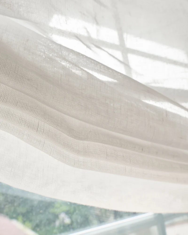 Yarn Sheer Relaxed Custom Roman Shade