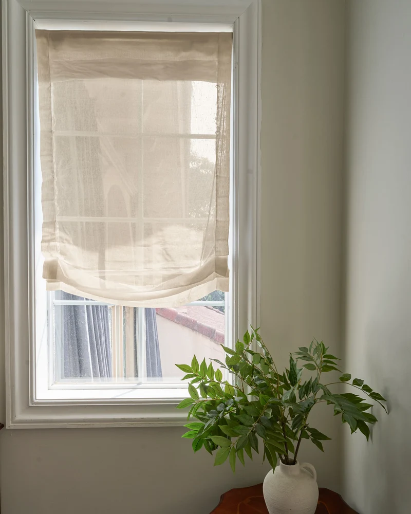 Yarn Sheer Relaxed Custom Roman Shade