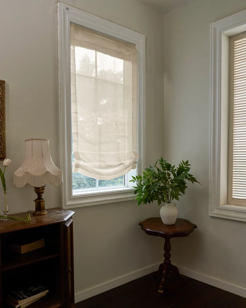 Yarn Sheer Relaxed Custom Roman Shade
