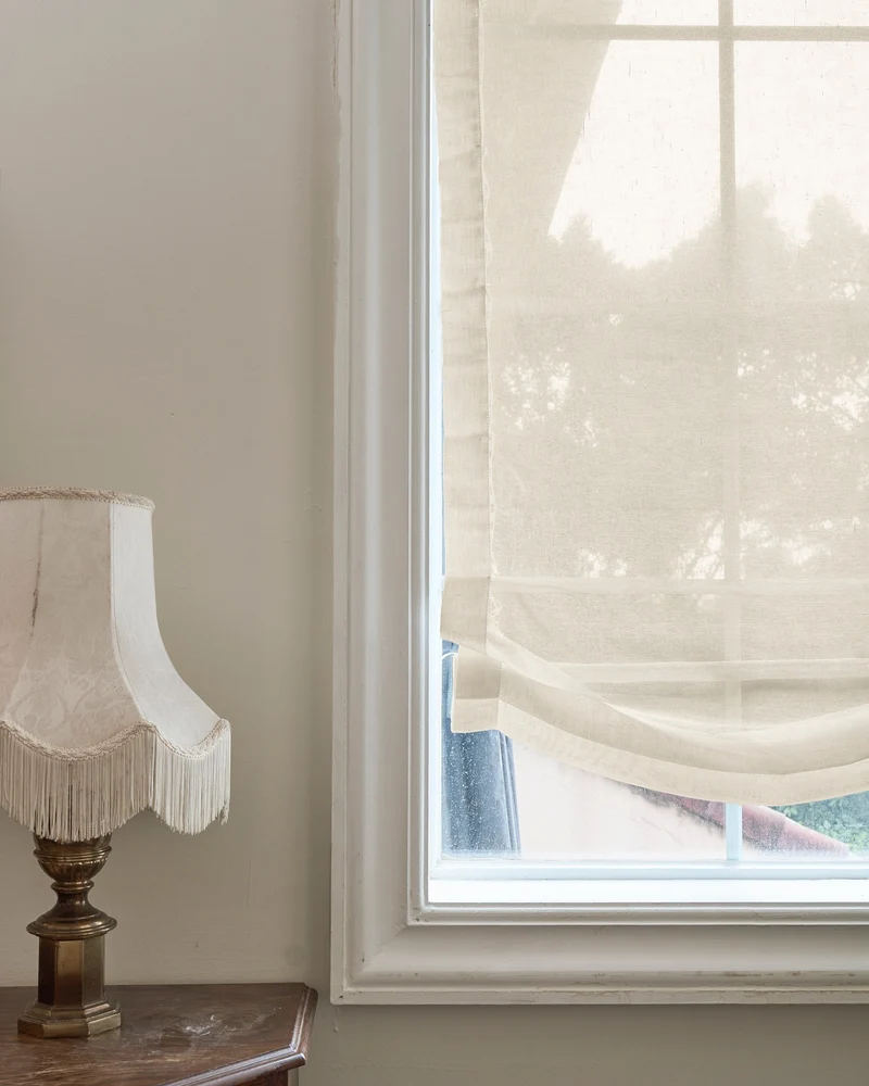 Yarn Sheer Relaxed Custom Roman Shade