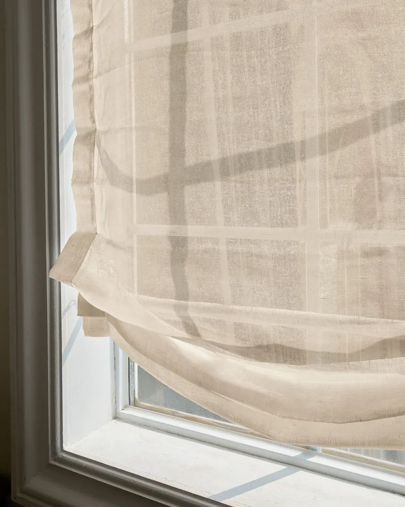 Yarn Sheer Relaxed Custom Roman Shade