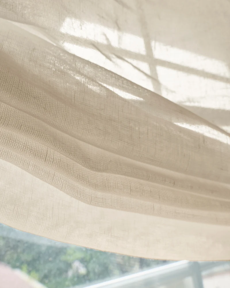 Yarn Sheer Relaxed Custom Roman Shade