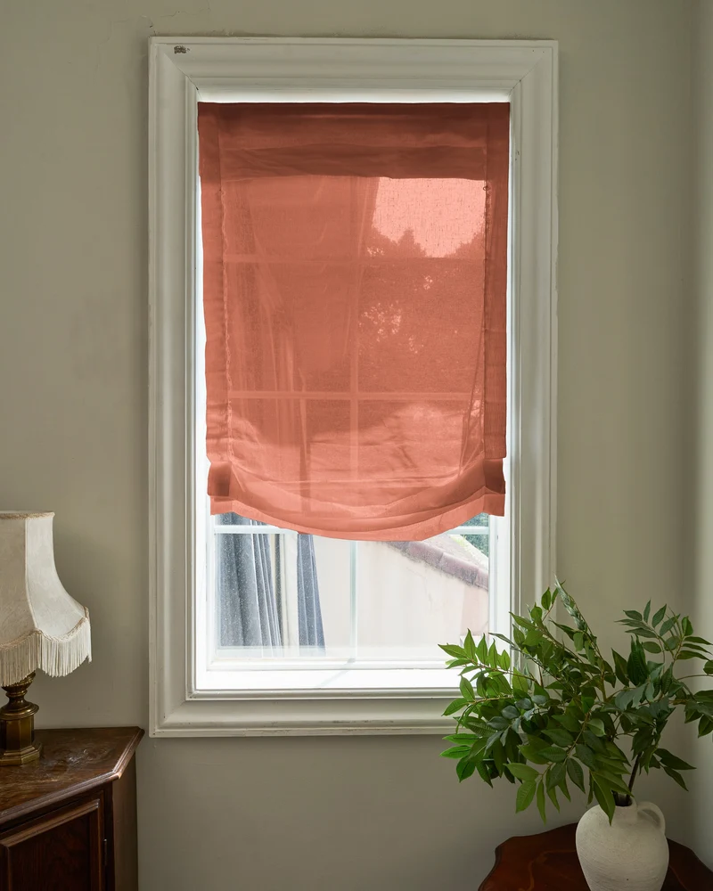 Yarn Sheer Relaxed Custom Roman Shade