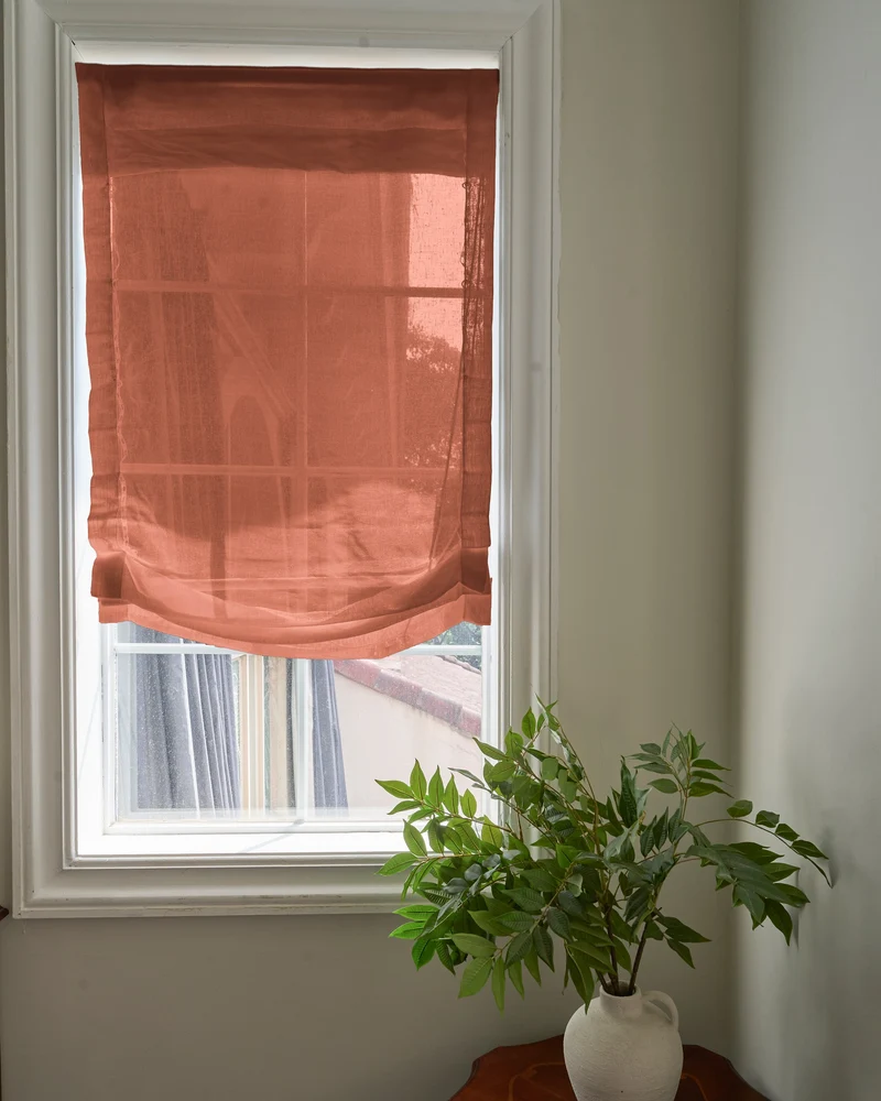 Yarn Sheer Relaxed Custom Roman Shade