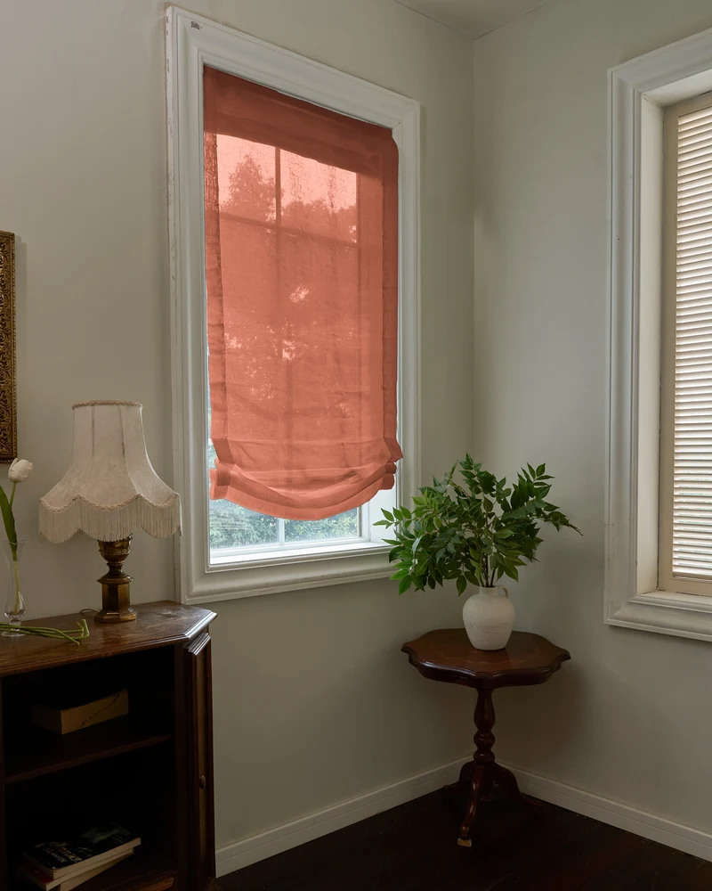 Yarn Sheer Relaxed Custom Roman Shade