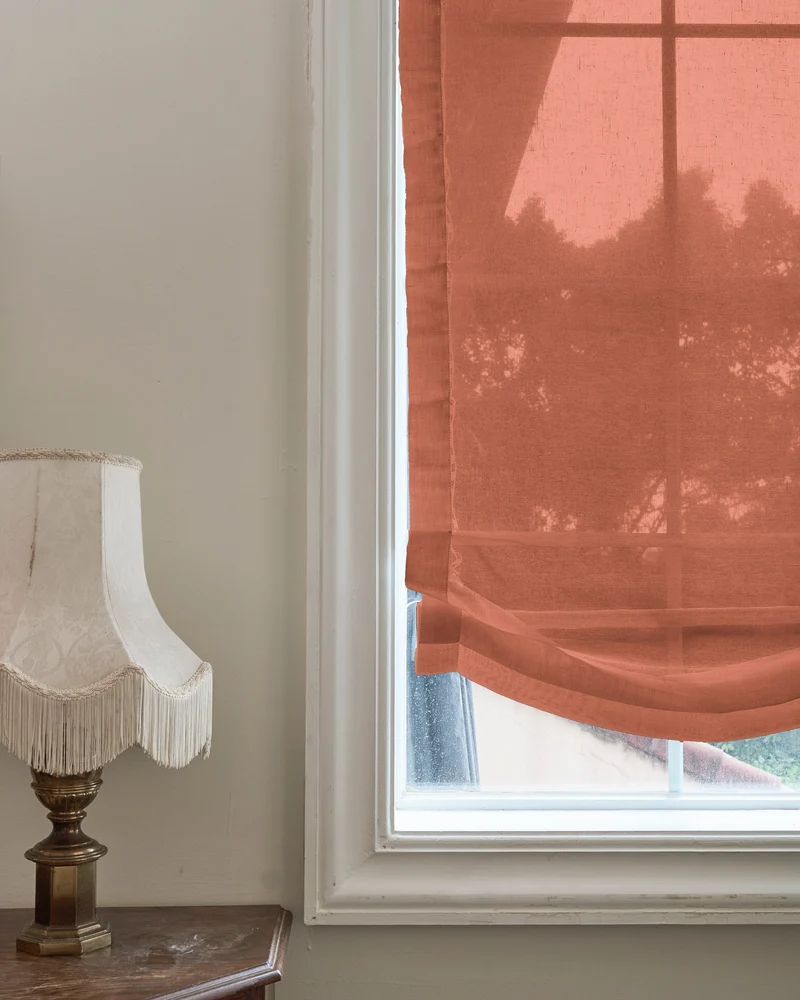 Yarn Sheer Relaxed Custom Roman Shade
