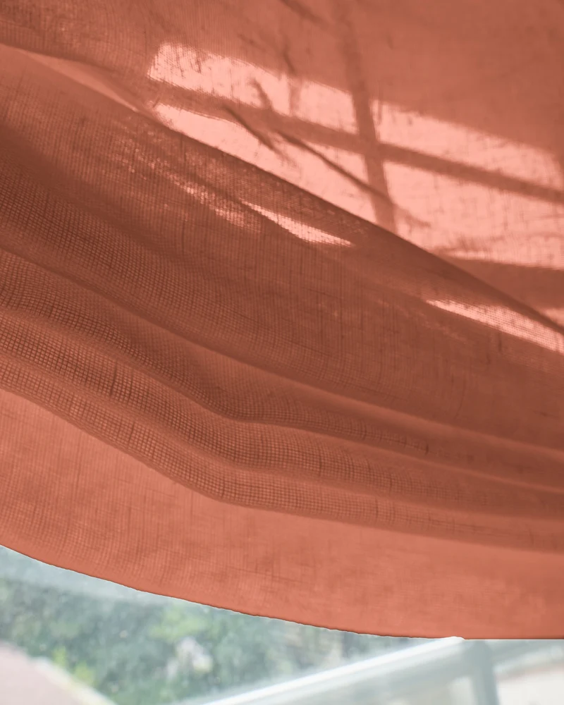 Yarn Sheer Relaxed Custom Roman Shade