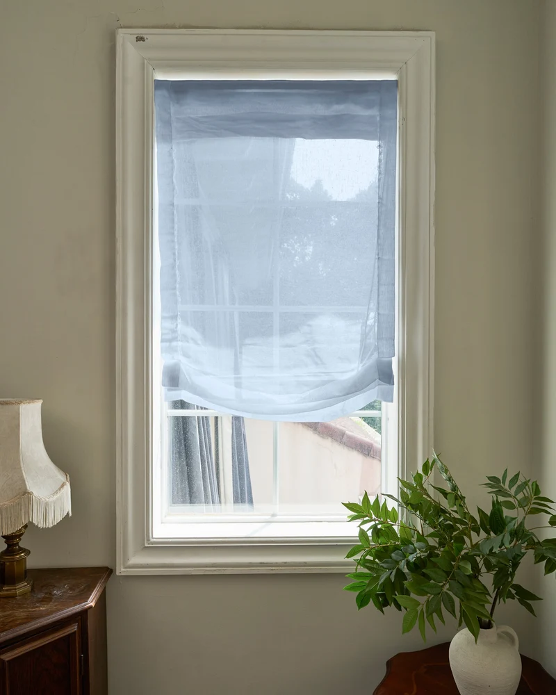 Yarn Sheer Relaxed Custom Roman Shade