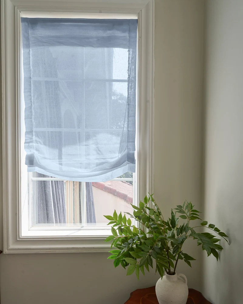 Yarn Sheer Relaxed Custom Roman Shade