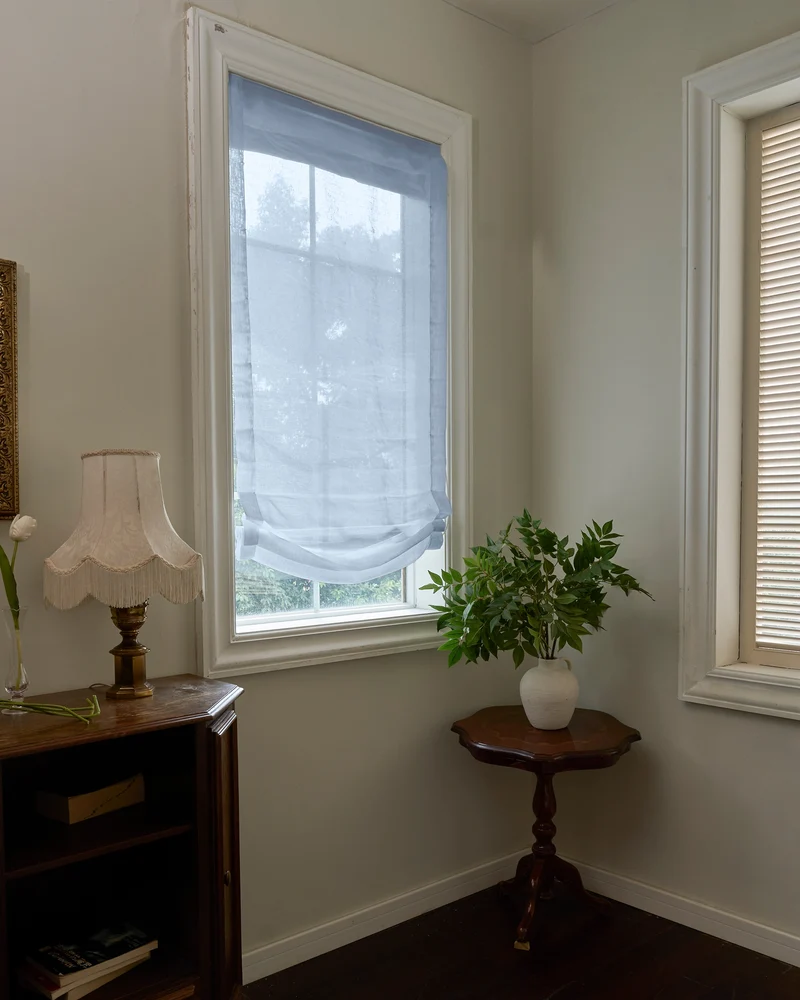 Yarn Sheer Relaxed Custom Roman Shade