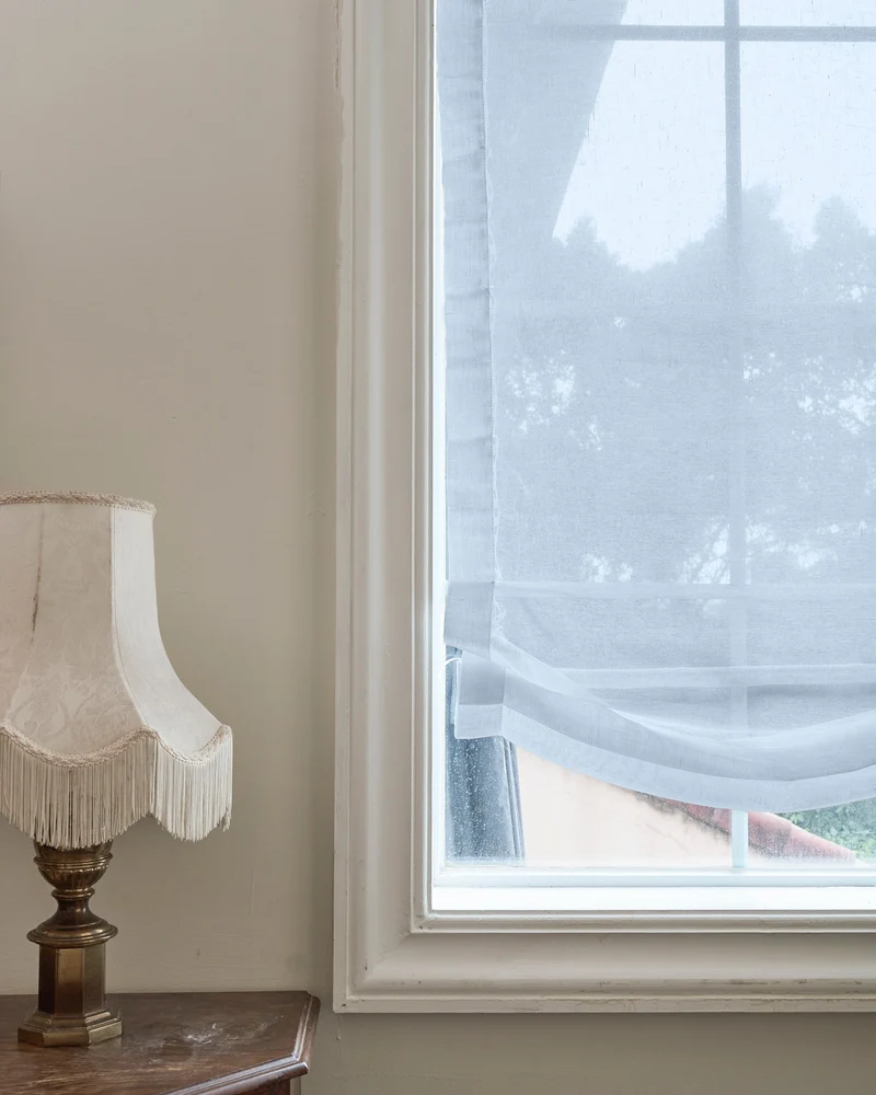 Yarn Sheer Relaxed Custom Roman Shade