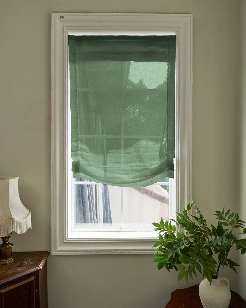 Yarn Sheer Relaxed Custom Roman Shade