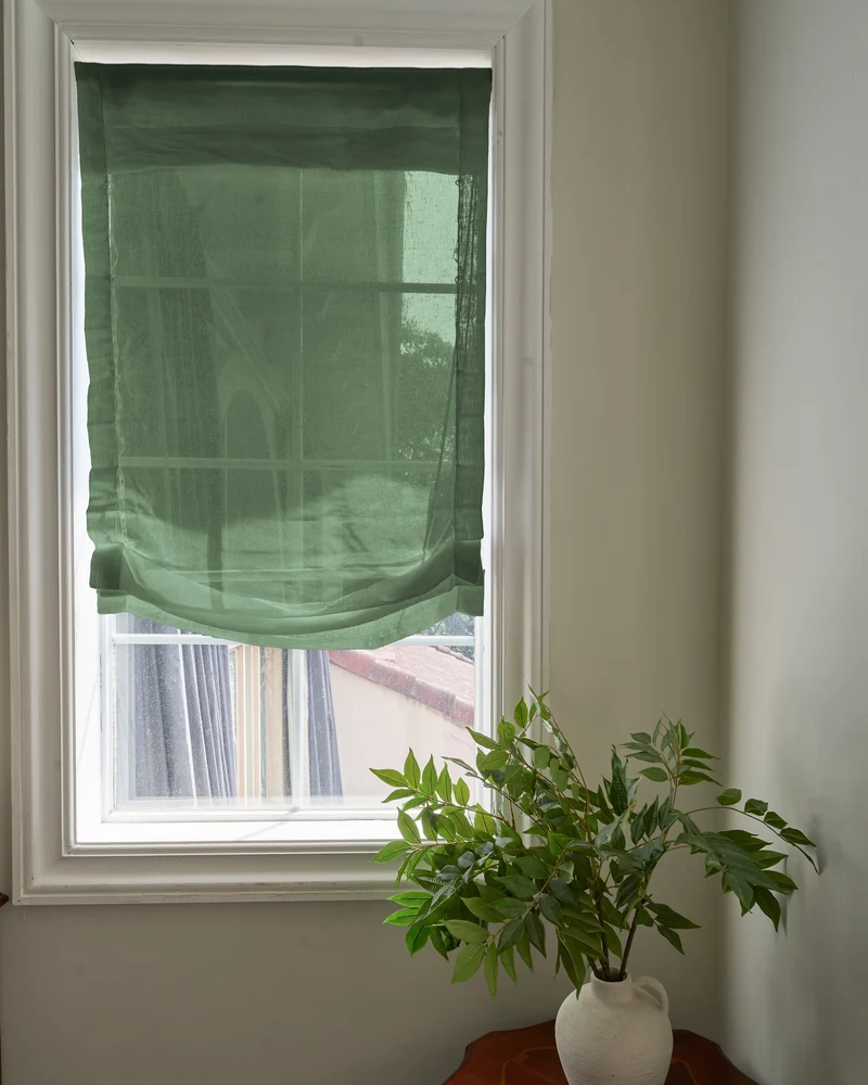 Yarn Sheer Relaxed Custom Roman Shade