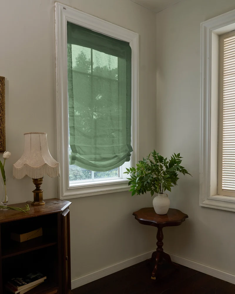 Yarn Sheer Relaxed Custom Roman Shade