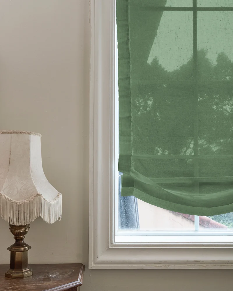 Yarn Sheer Relaxed Custom Roman Shade
