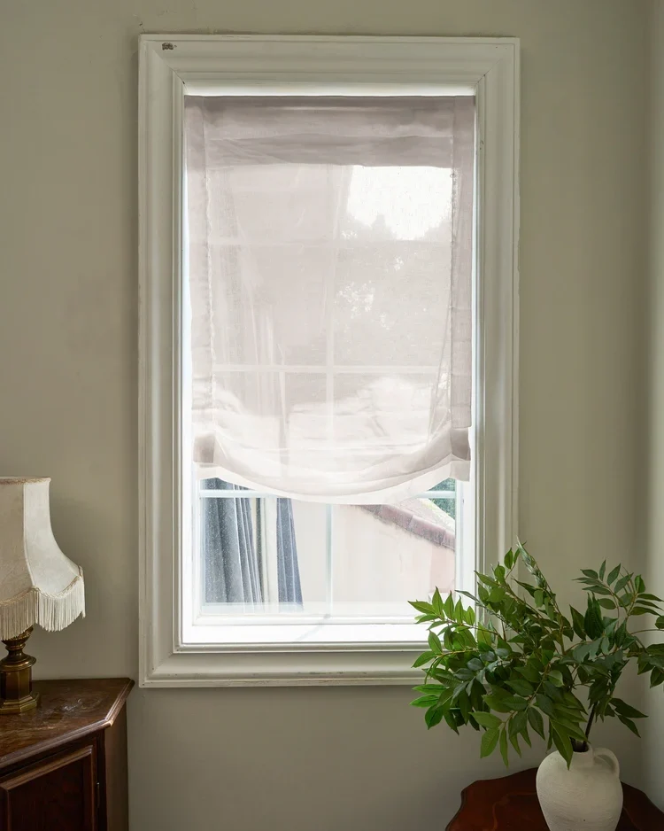 Yarn Sheer Relaxed Custom Roman Shade