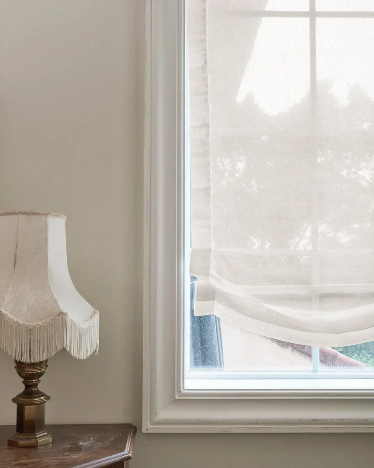 Yarn Sheer Relaxed Custom Roman Shade