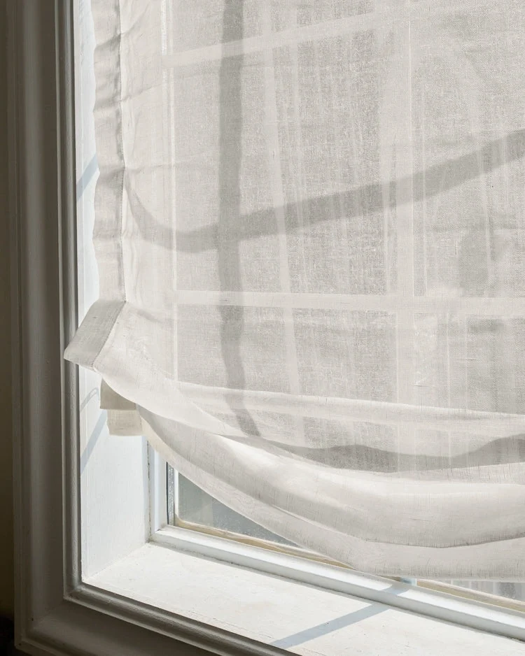 Yarn Sheer Relaxed Custom Roman Shade