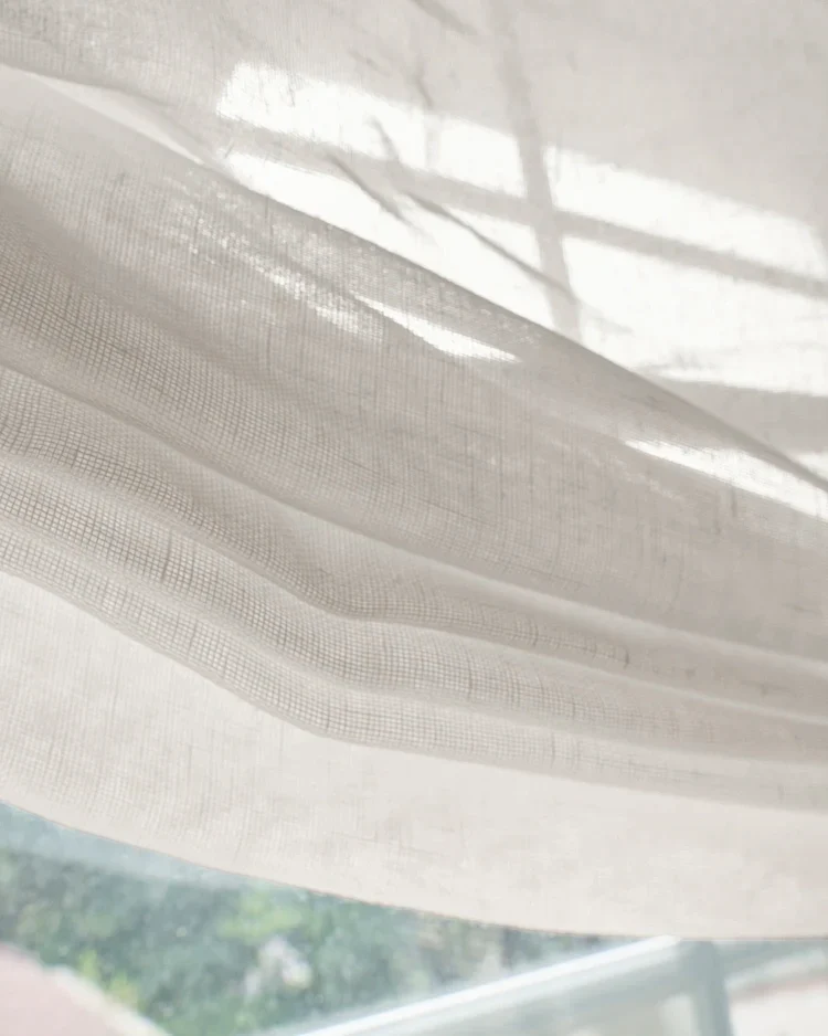 Yarn Sheer Relaxed Custom Roman Shade