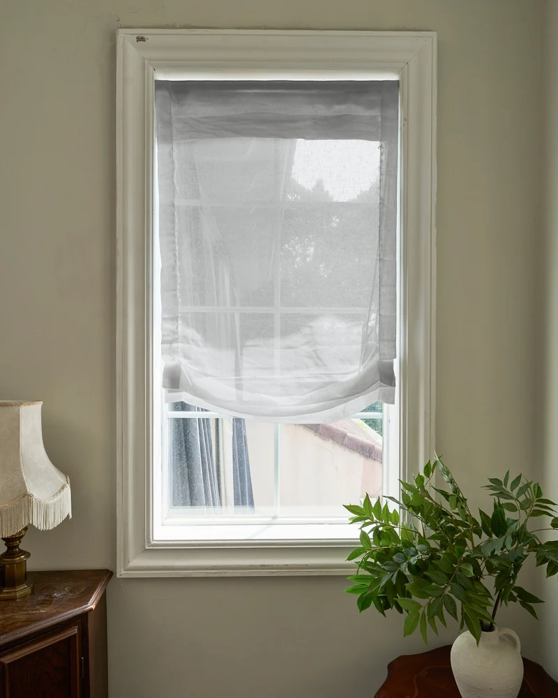 Yarn Sheer Relaxed Custom Roman Shade