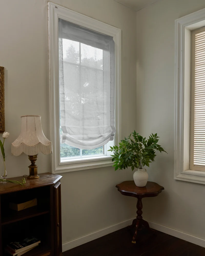 Yarn Sheer Relaxed Custom Roman Shade