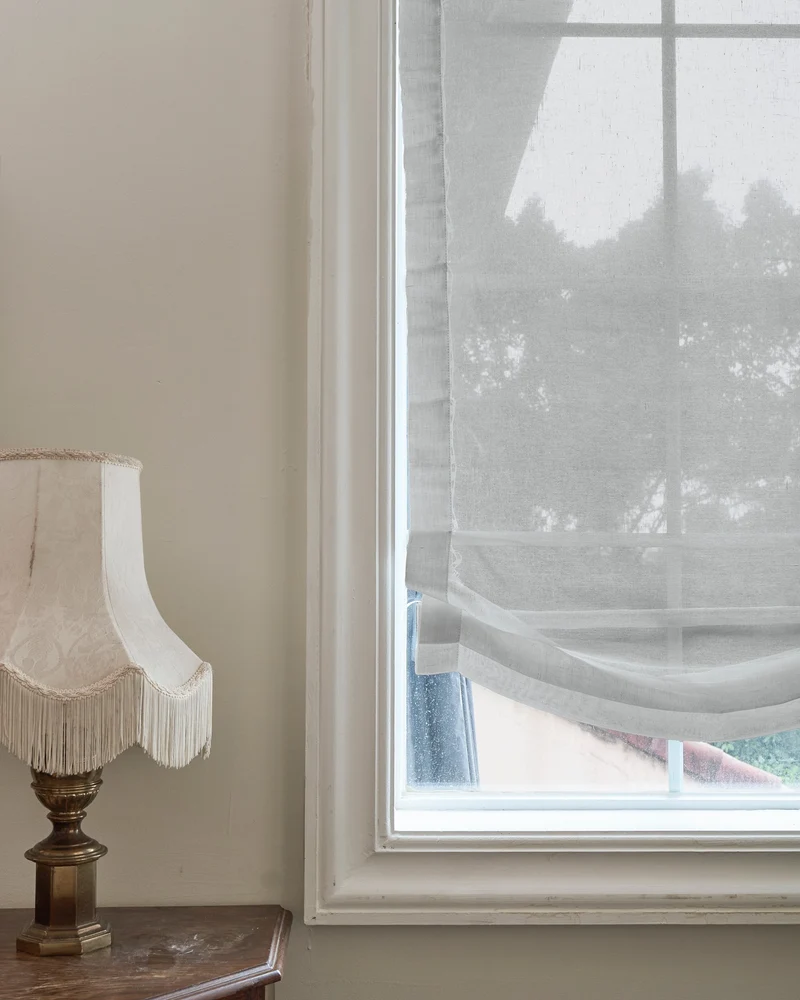 Yarn Sheer Relaxed Custom Roman Shade