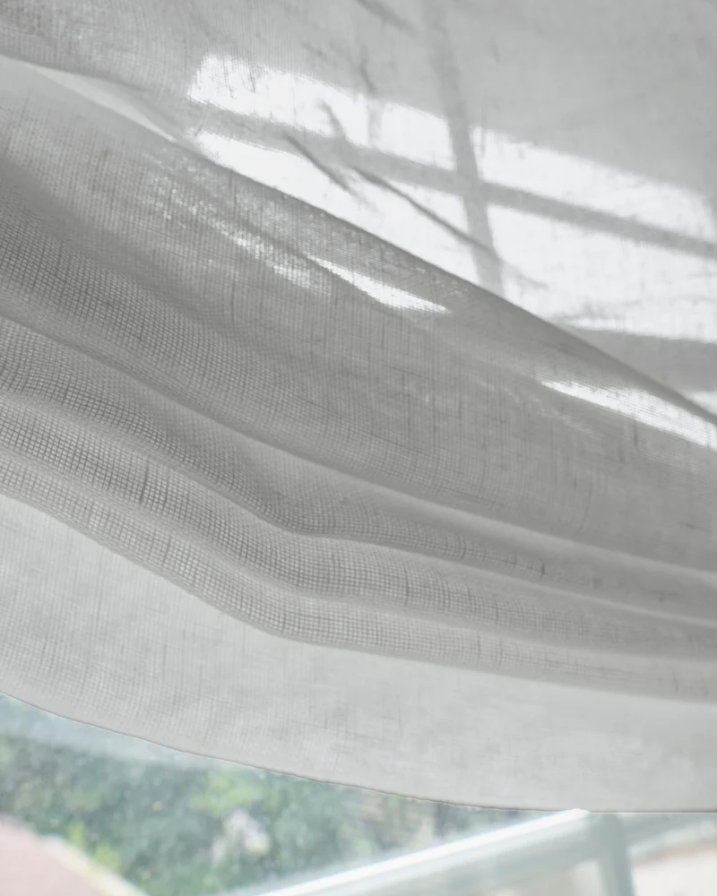 Yarn Sheer Relaxed Custom Roman Shade
