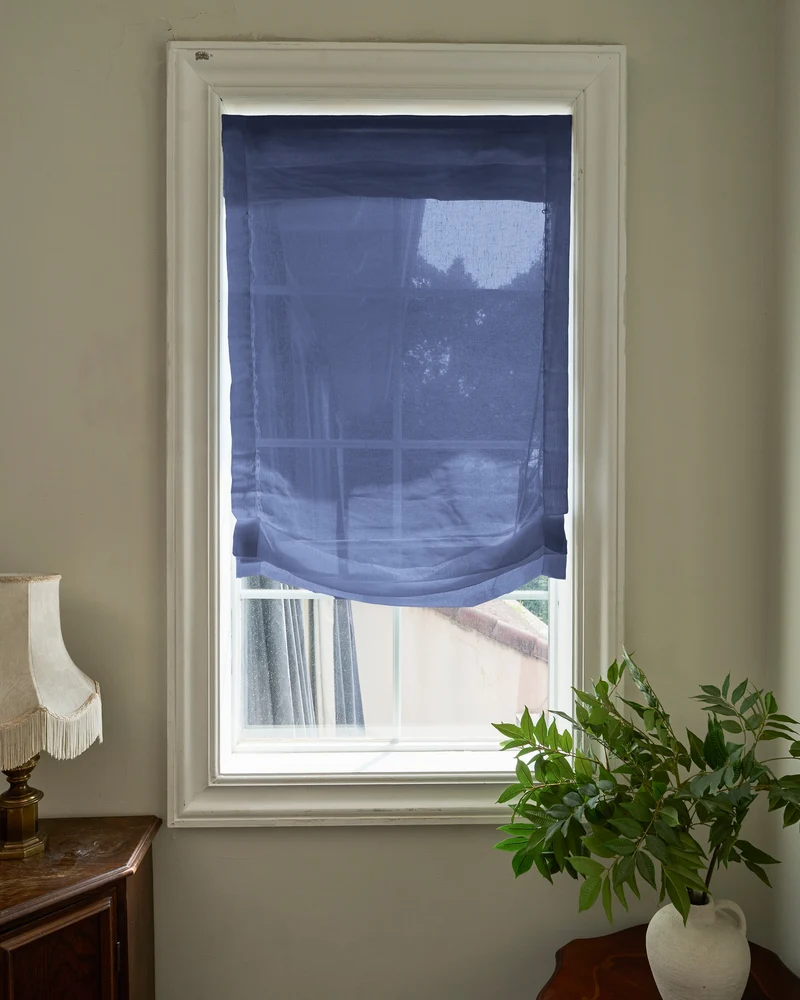 Yarn Sheer Relaxed Custom Roman Shade