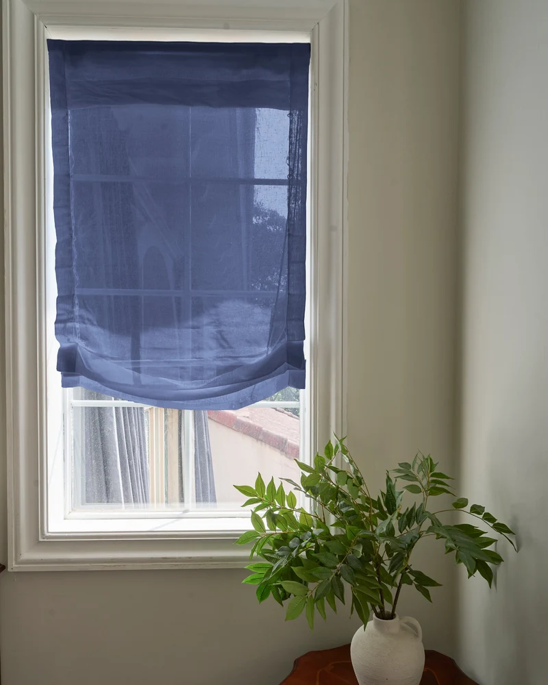 Yarn Sheer Relaxed Custom Roman Shade