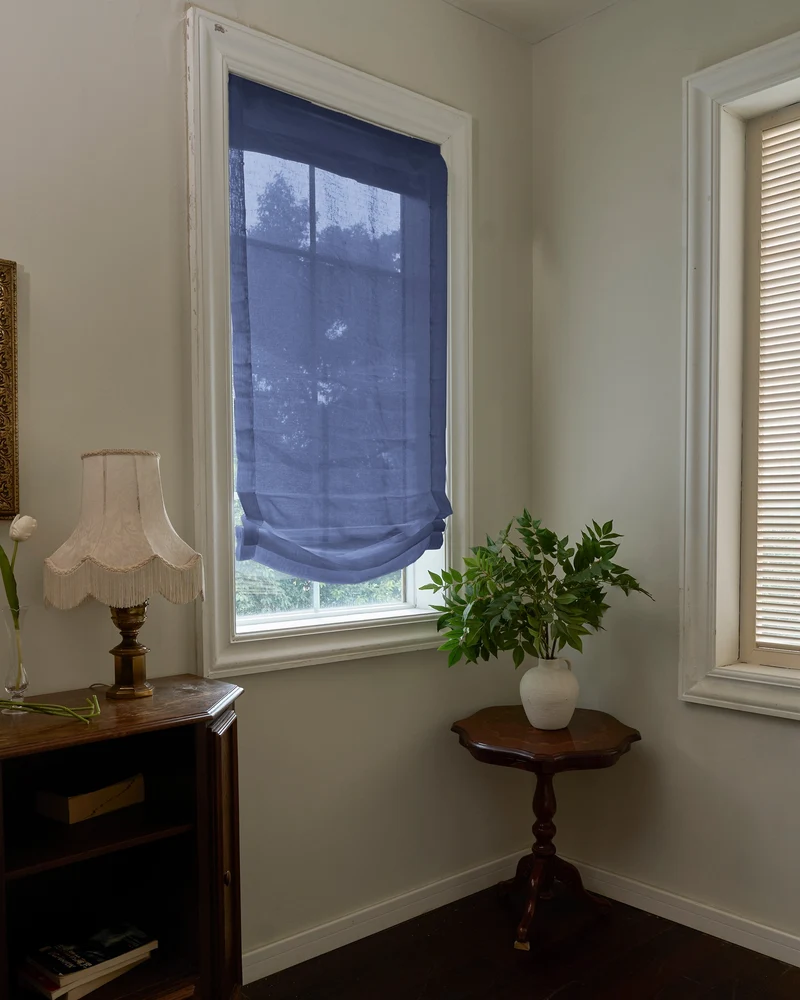 Yarn Sheer Relaxed Custom Roman Shade