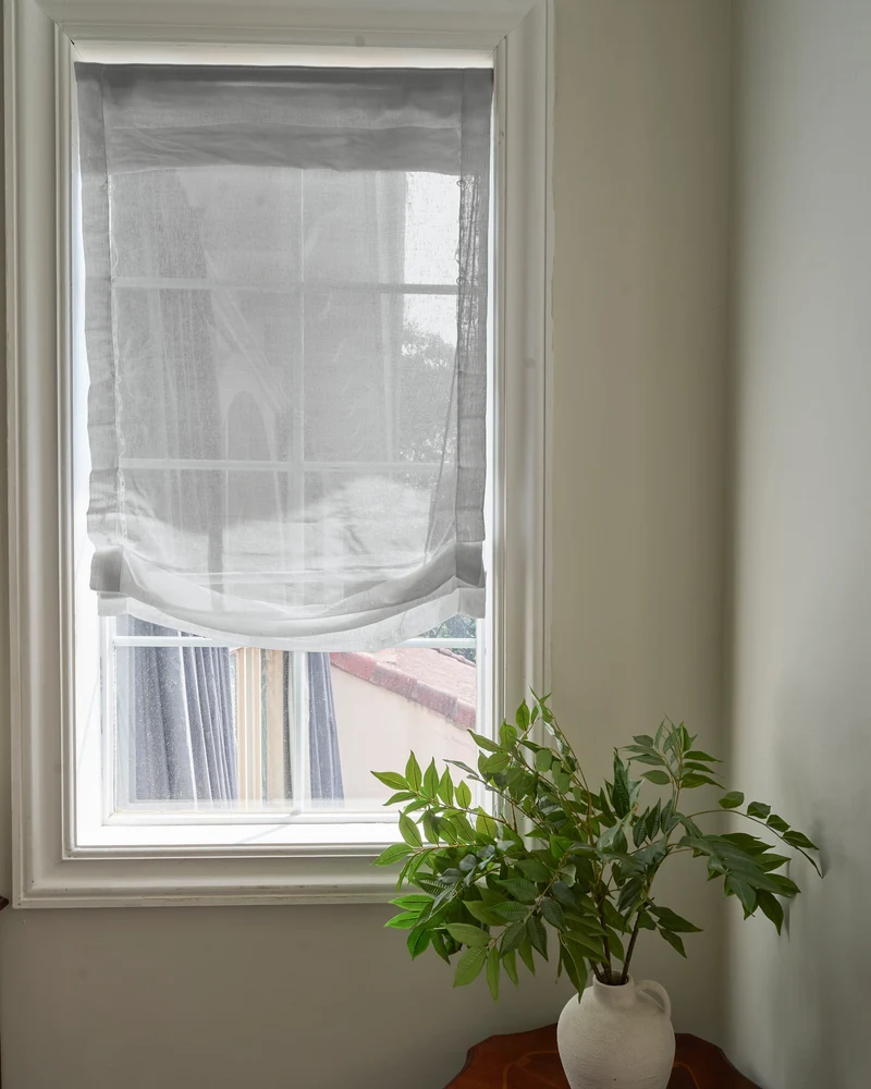 Yarn Sheer Relaxed Custom Roman Shade