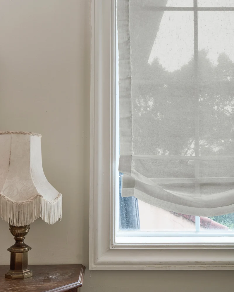 Yarn Sheer Relaxed Custom Roman Shade