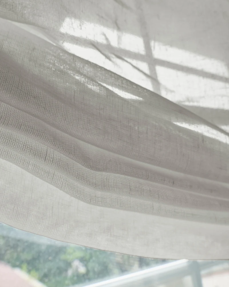 Yarn Sheer Relaxed Custom Roman Shade