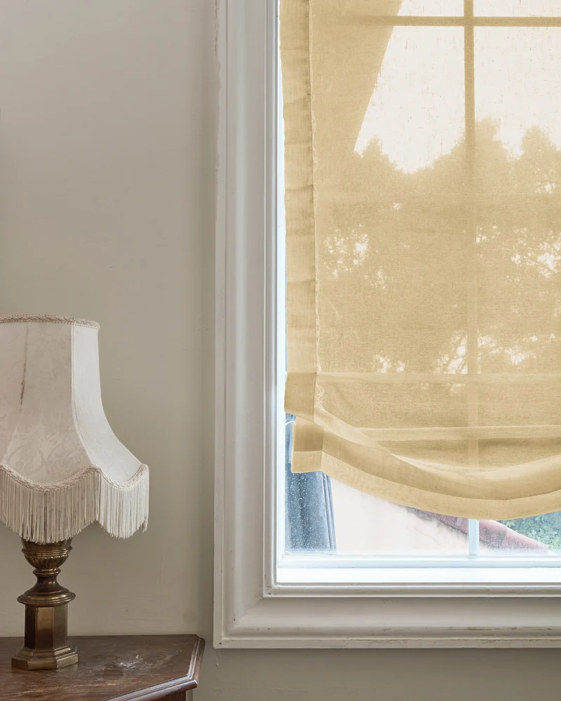 Yarn Sheer Relaxed Custom Roman Shade