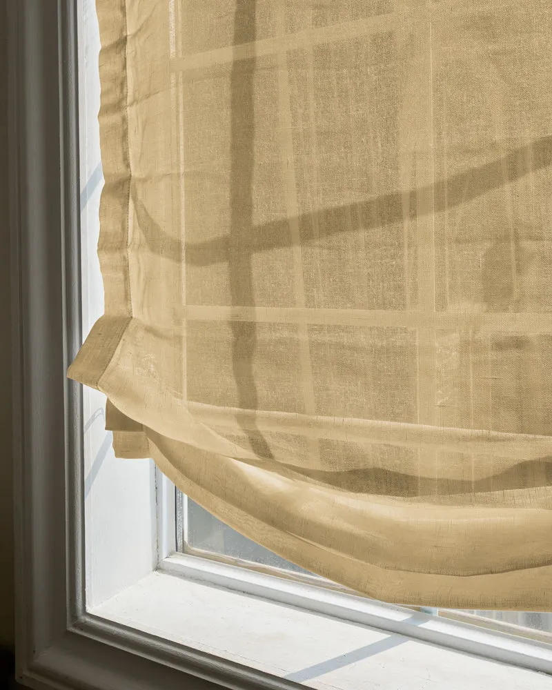 Yarn Sheer Relaxed Custom Roman Shade