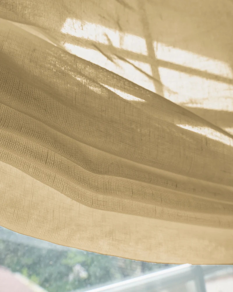 Yarn Sheer Relaxed Custom Roman Shade
