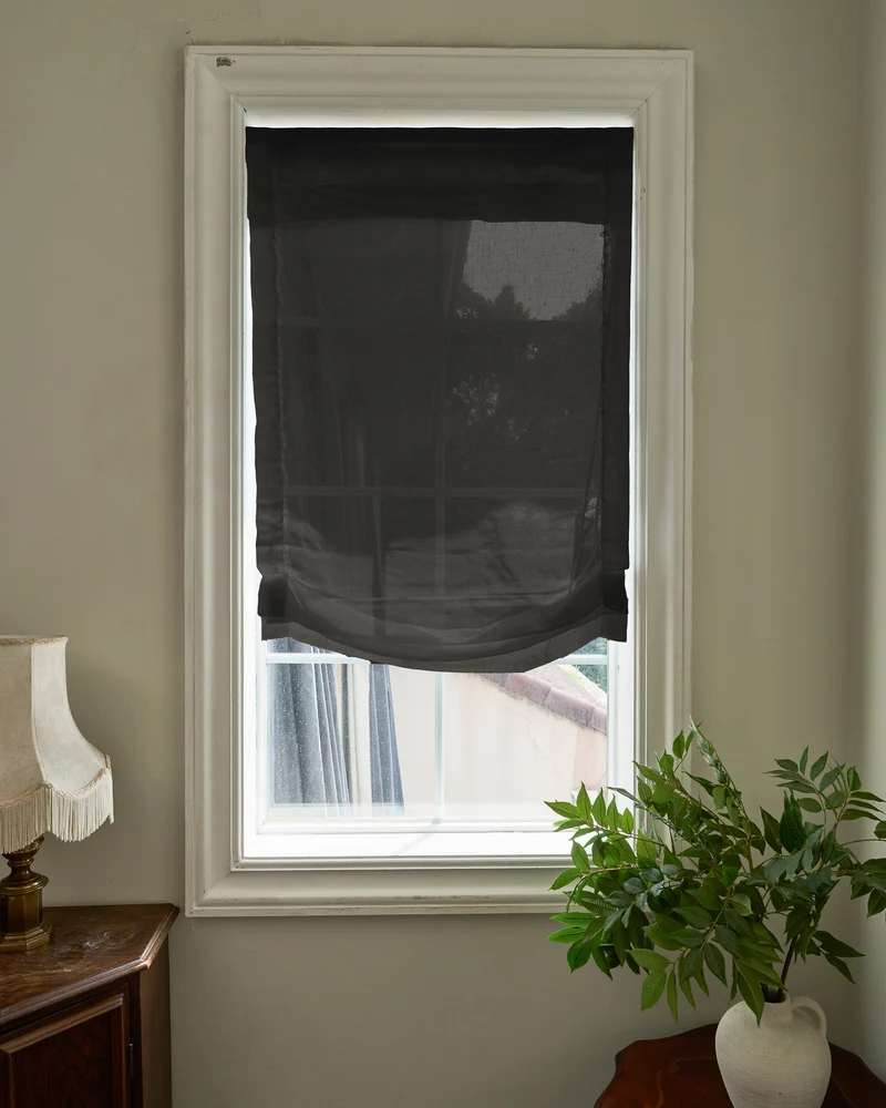 Yarn Sheer Relaxed Custom Roman Shade