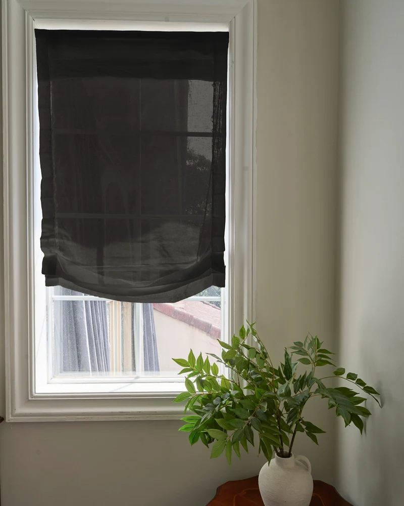 Yarn Sheer Relaxed Custom Roman Shade