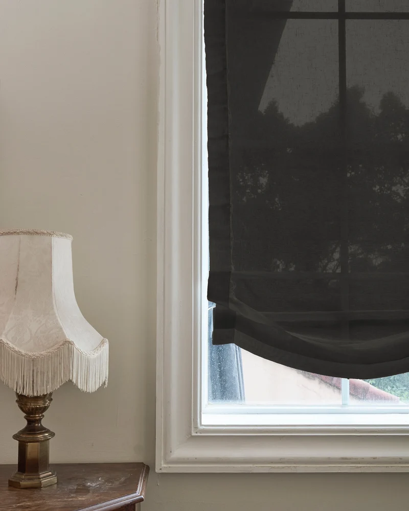 Yarn Sheer Relaxed Custom Roman Shade