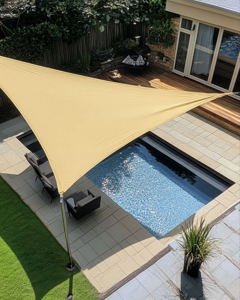 HDPE Breathable Custom Triangle Sun Shade Sail